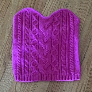 Wayf Fuchsia Knit Tube Top